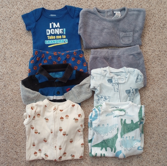 Lot Of Baby Boy Newborn Clothes Bundle Cute Adorable - Picture 1 of 11